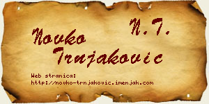 Novko Trnjaković vizit kartica